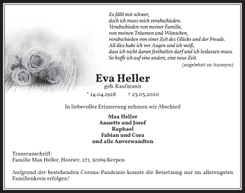 Anzeige von Eva Heller von  Werbepost 