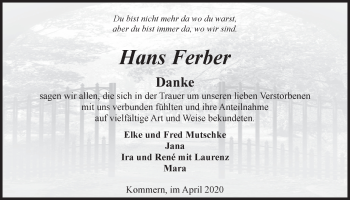 Anzeige von Hans Ferber von  Blickpunkt Euskirchen 