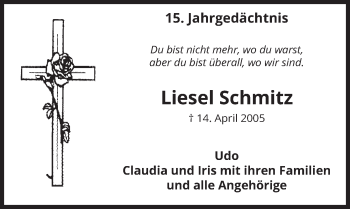 Anzeige von Liesel Schmitz von  Schlossbote/Werbekurier 