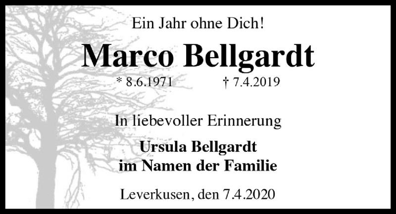  Traueranzeige für Marco Bellgardt vom 18.07.2023 aus  Lokale Informationen 