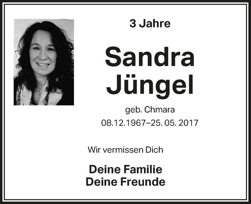  Traueranzeige für Sandra Jüngel vom 22.05.2020 aus  Lokale Informationen 
