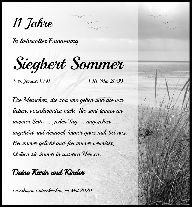  Traueranzeige für Siegbert Sommer vom 18.07.2023 aus Kölner Stadt-Anzeiger / Kölnische Rundschau / Express
