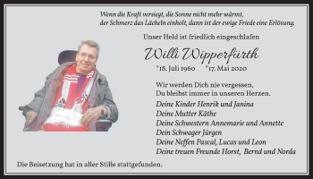 Anzeige von Willi Wipperfürth von  Werbepost 