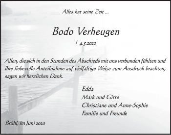 Anzeige von Bodo Verbeugen von  Schlossbote/Werbekurier 