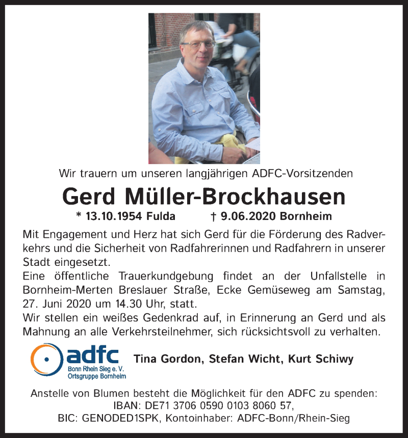  Traueranzeige für Gerd Müller-Brockhausen vom 25.06.2020 aus Kölner Stadt-Anzeiger / Kölnische Rundschau / Express