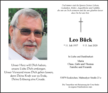 Anzeige von Leo Bück von  Blickpunkt Euskirchen 