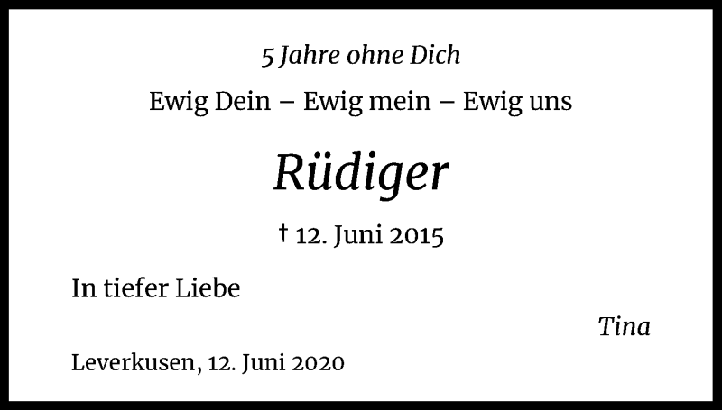  Traueranzeige für Rüdiger Heinrichs vom 18.07.2023 aus Kölner Stadt-Anzeiger / Kölnische Rundschau / Express