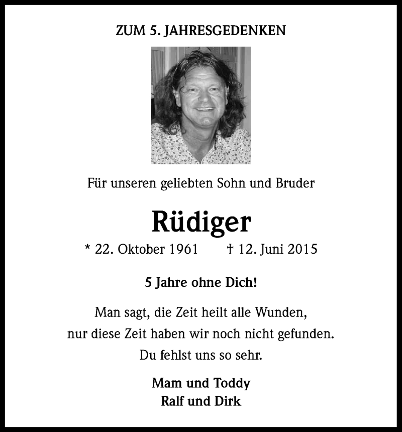  Traueranzeige für Rüdiger Heinrichs vom 18.07.2023 aus Kölner Stadt-Anzeiger / Kölnische Rundschau / Express
