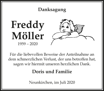 Anzeige von Freddy Möller von  Extra Blatt 