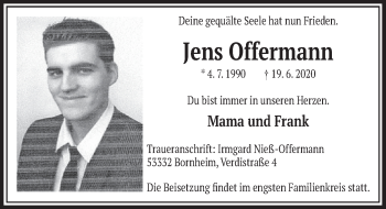 Anzeige von Jens Offermann von  Schlossbote/Werbekurier 