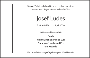 Anzeige von Josef Ludes von  Blickpunkt Euskirchen 