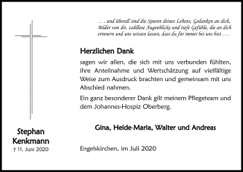 Anzeige von Stephan Dank von Kölner Stadt-Anzeiger / Kölnische Rundschau / Express