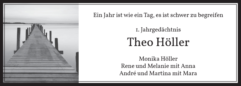  Traueranzeige für Theo Höller vom 03.07.2020 aus  Wochenende 