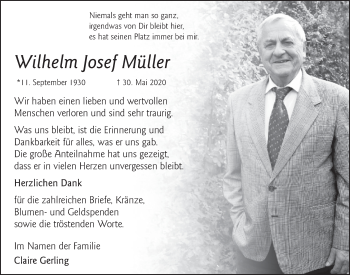 Anzeige von Wilhelm Josef Müller von  Schlossbote/Werbekurier 