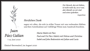 Anzeige von Juan Páez Galian von  Werbepost 