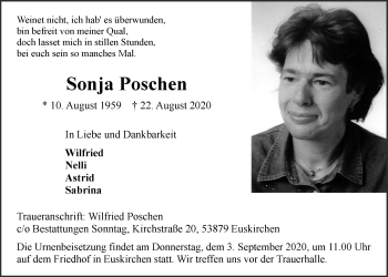 Anzeige von Sonja Poschen von  Blickpunkt Euskirchen 