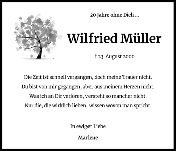 Anzeige von Wilfried Müller von Kölner Stadt-Anzeiger / Kölnische Rundschau / Express