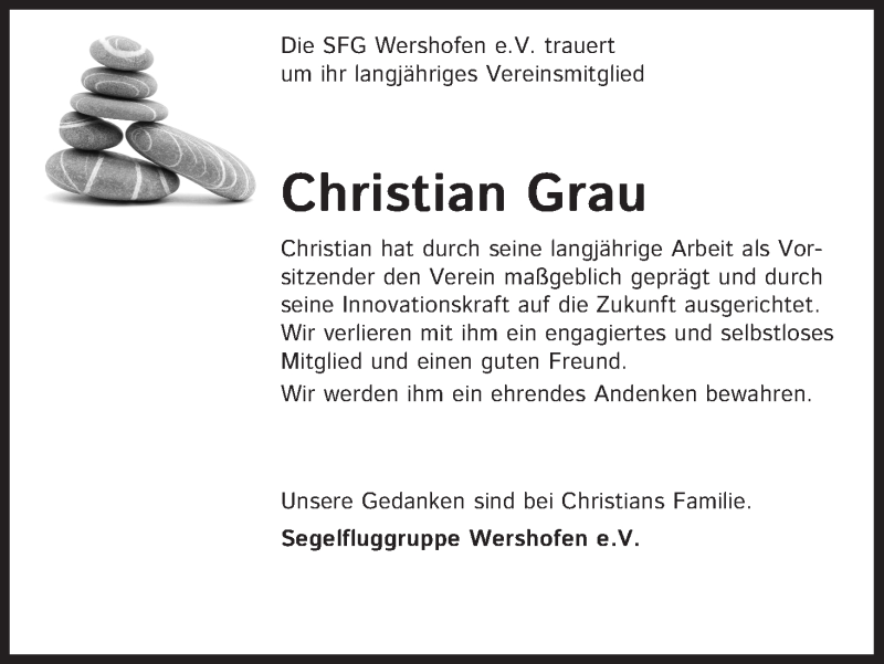  Traueranzeige für Christian Grau vom 18.09.2020 aus Kölner Stadt-Anzeiger / Kölnische Rundschau / Express