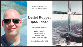 Anzeige von Detlef Küpper von Kölner Stadt-Anzeiger / Kölnische Rundschau / Express