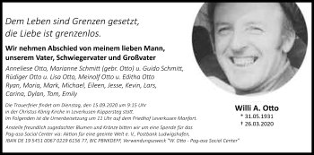Anzeige von Willi A. Otto von Kölner Stadt-Anzeiger / Kölnische Rundschau / Express