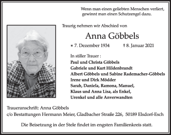 Anzeige von Anna Göbbels von  Werbepost 