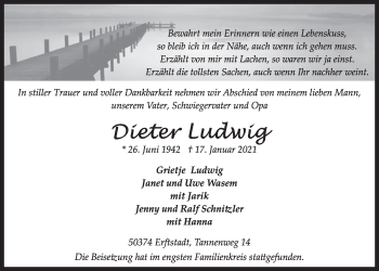 Anzeige von Dieter Ludwig von  Werbepost 