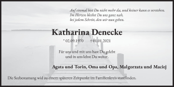 Anzeige von Katharina Denecke von  Werbepost 