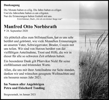 Anzeige von Manfred Otto Norbisrath von Kölner Stadt-Anzeiger / Kölnische Rundschau / Express