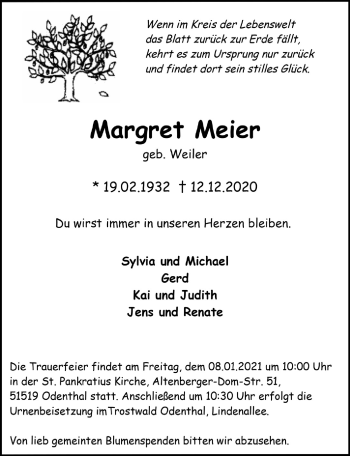 Anzeige von Margret Meier von  Lokale Informationen 
