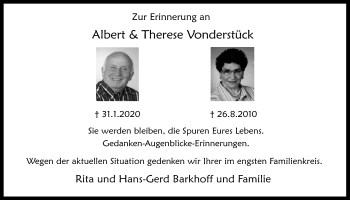 Anzeige von Therese Vonderstück von  Blickpunkt Euskirchen 