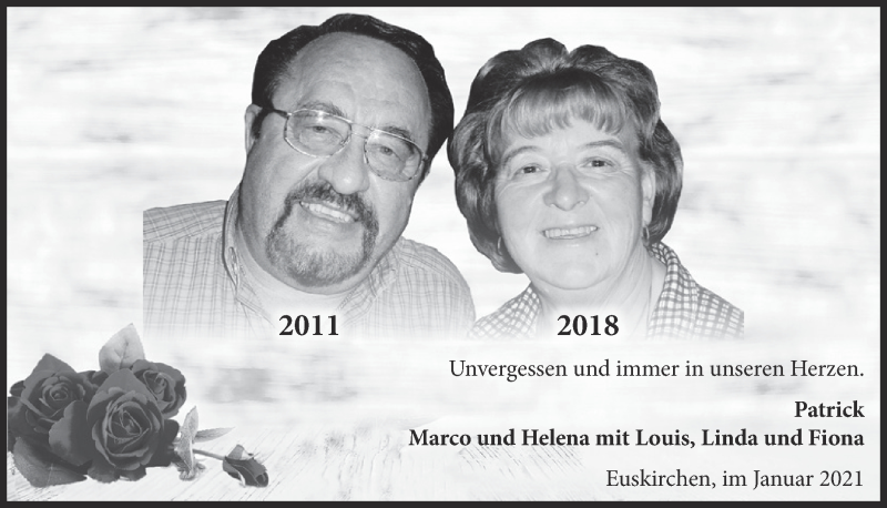  Traueranzeige für Unvergessen  vom 09.01.2021 aus  Blickpunkt Euskirchen 