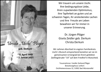 Anzeige von Ursula  Plöger von  Blickpunkt Euskirchen 