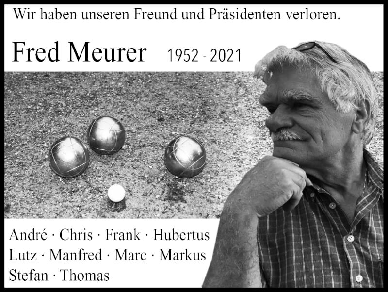  Traueranzeige für Fred Meurer vom 16.10.2021 aus Kölner Stadt-Anzeiger / Kölnische Rundschau / Express