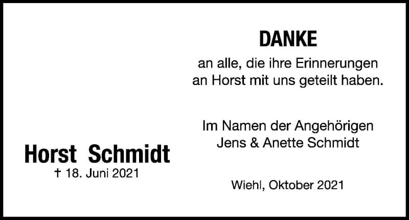  Traueranzeige für Horst Schmidt vom 18.07.2023 aus Kölner Stadt-Anzeiger / Kölnische Rundschau / Express
