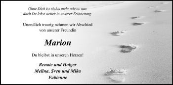 Anzeige von Marion  von Kölner Stadt-Anzeiger / Kölnische Rundschau / Express