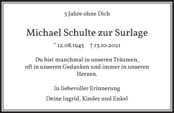 Anzeige von Michael  Schulte zur Surlage von  Werbepost 