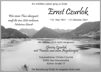 Anzeige von Ernst Czurlok von  Blickpunkt Euskirchen 