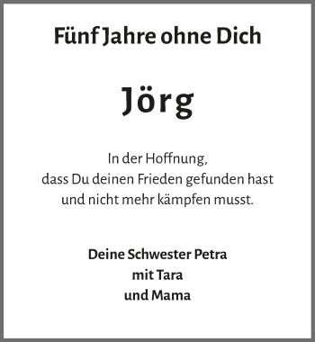 Anzeige von Jörg  von  Bergisches Handelsblatt 
