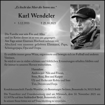 Anzeige von Karl Wendeler von  Schlossbote/Werbekurier 