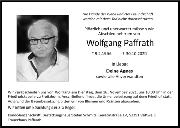 Anzeige von Wolfgang Paffrath von  Blickpunkt Euskirchen 