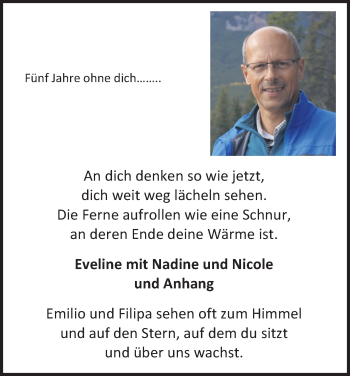 Anzeige von Fünf Jahre ohne dich  von Kölner Stadt-Anzeiger / Kölnische Rundschau / Express