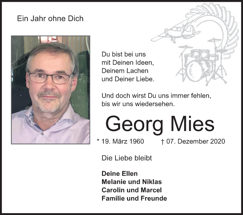  Traueranzeige für Georg Mies vom 11.12.2021 aus Kölner Stadt-Anzeiger / Kölnische Rundschau / Express