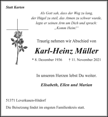 Anzeige von Karl-Heinz Müller von  Lokale Informationen 