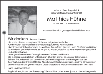 Anzeige von Matthias Hühne von  Werbepost 