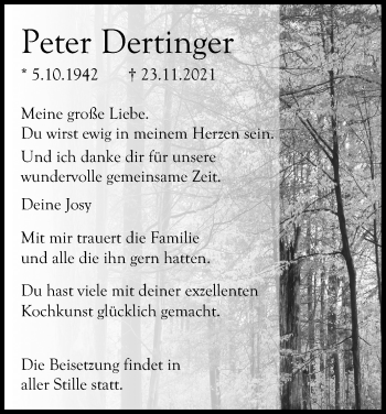 Anzeige von Peter Dertinger von Kölner Stadt-Anzeiger / Kölnische Rundschau / Express