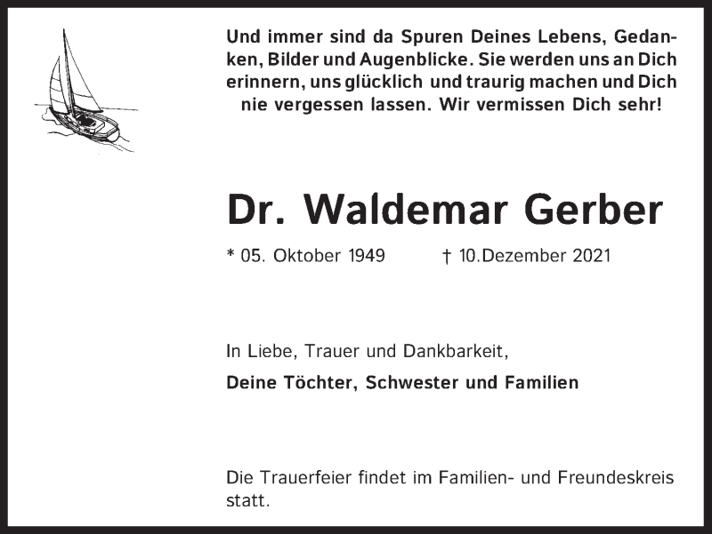  Traueranzeige für Waldemar Gerber vom 18.07.2023 aus Kölner Stadt-Anzeiger / Kölnische Rundschau / Express
