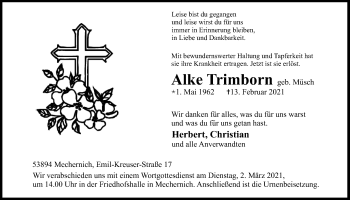 Anzeige von Alke Trimborn von  Blickpunkt Euskirchen 