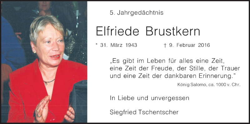  Traueranzeige für Elfriede Brustkern vom 18.07.2023 aus Kölner Stadt-Anzeiger / Kölnische Rundschau / Express