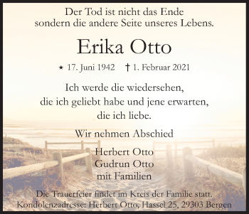 Anzeige von Erika Otto von Kölner Stadt-Anzeiger / Kölnische Rundschau / Express