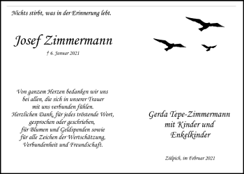 Anzeige von Josef Zimmermann von  Blickpunkt Euskirchen 